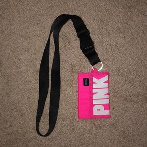 PINK land yard ID holder